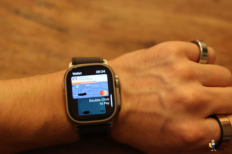 Apple Pay на Apple Watch Ultra.